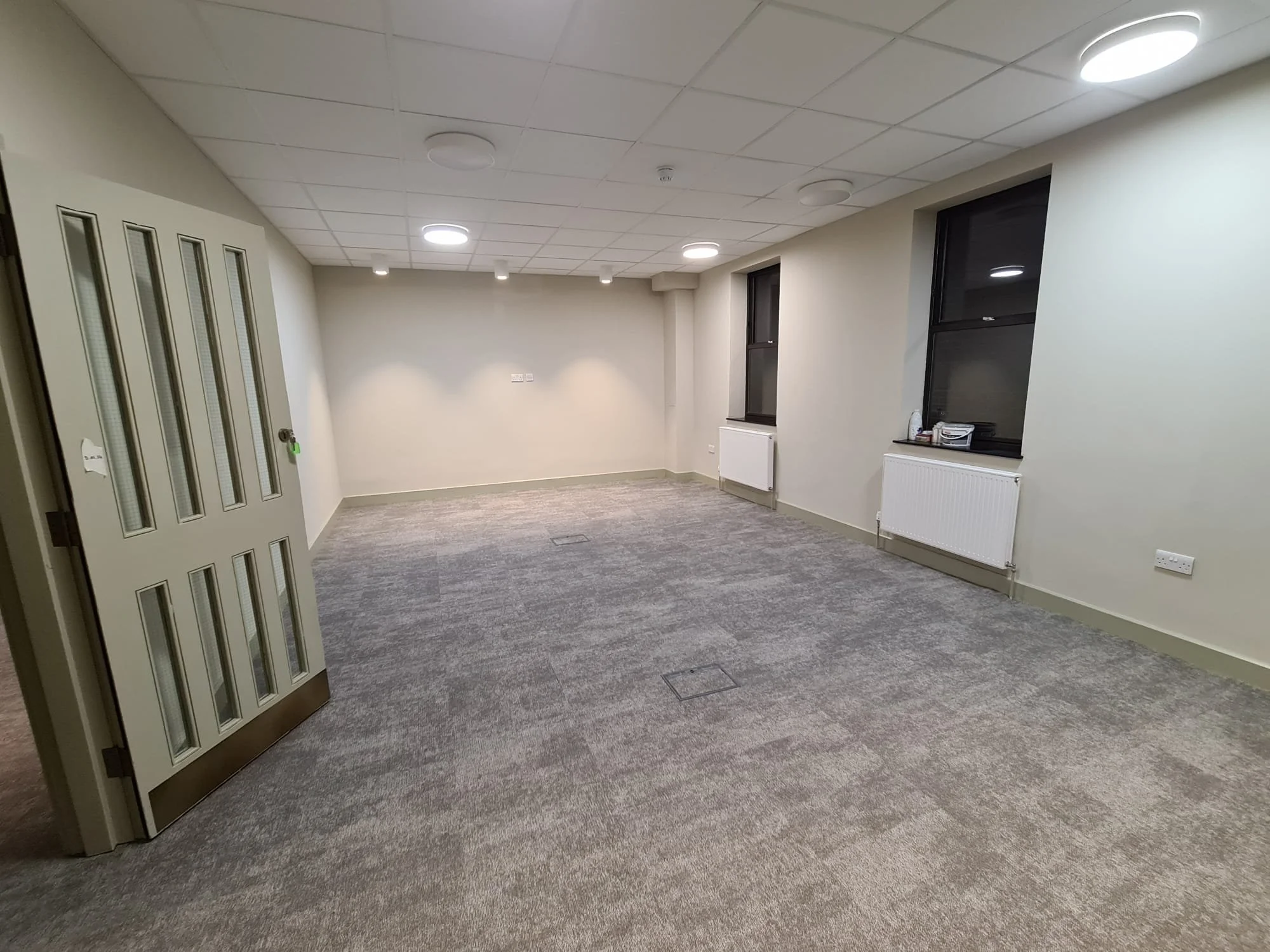 Forum meeting room with fresh paint, new carpet, radiators and electrical sockets