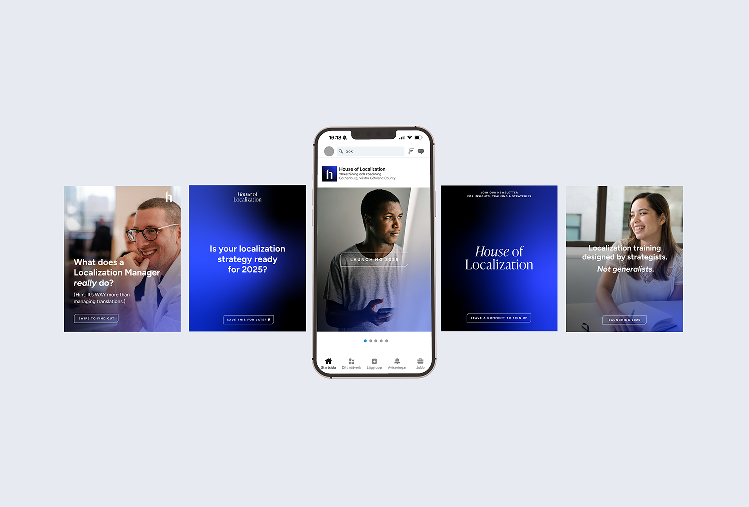Sociala medier content design strategi Göteborg