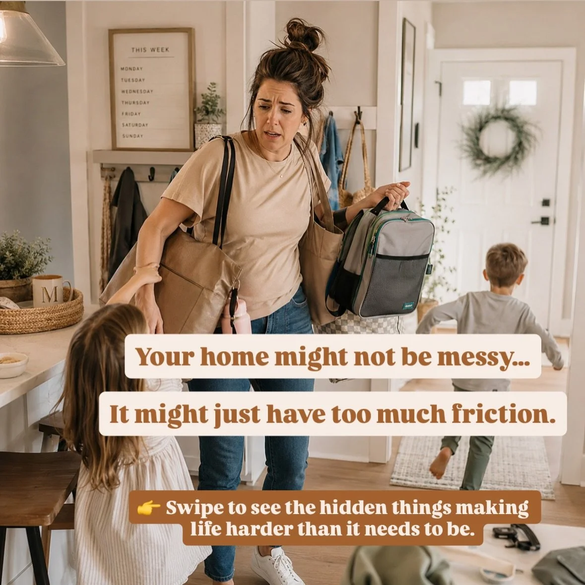 Most people think they need more motivation but often what they really need is LESS FRICTION.

The homes that feel easiest to maintain aren&rsquo;t usually the most organised. They&rsquo;re the homes where everyday tasks are simple.

Simple to find.
