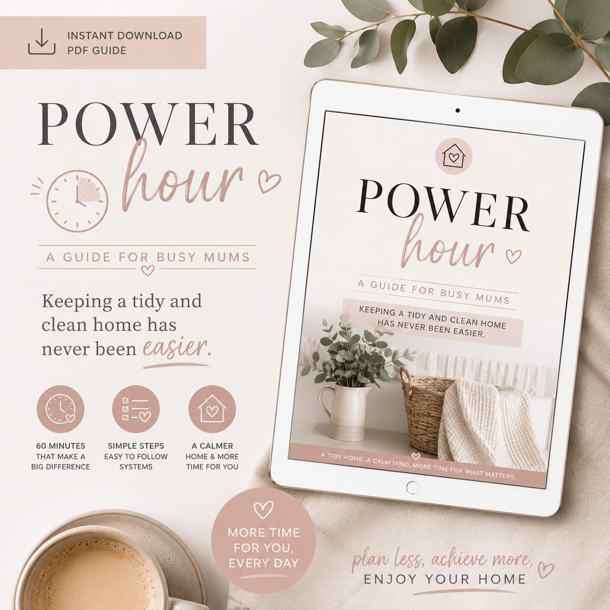 Power Hour e-book! Step by step guide to get the whole family involved in the cleaning routine