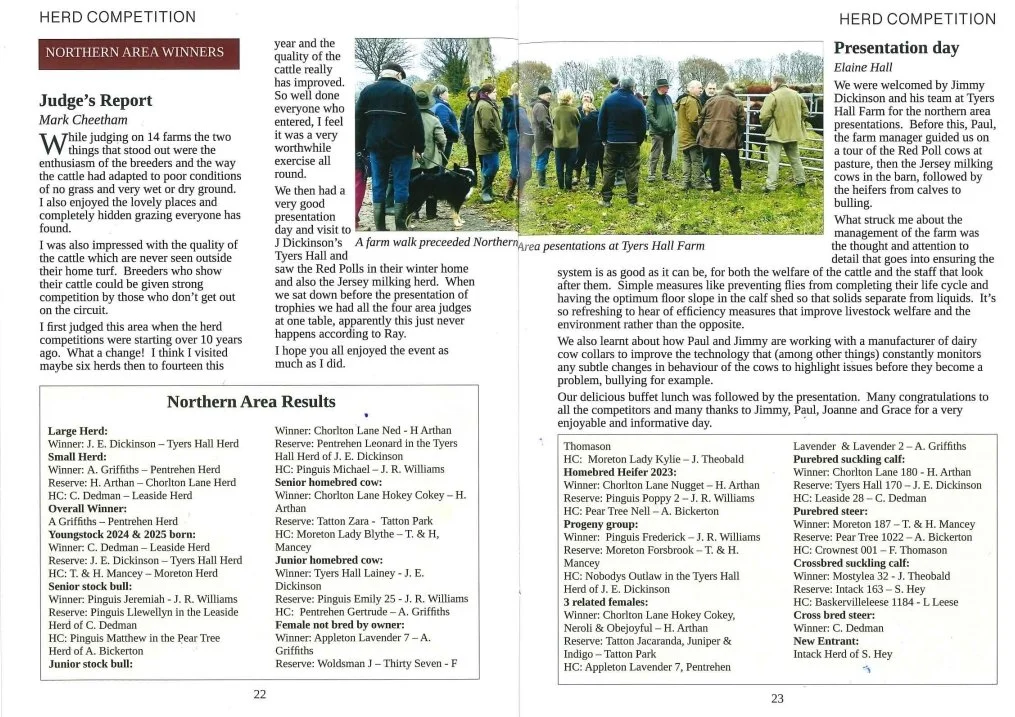 Tyers Hall Farm Hosts Successful Northern Area Herd Competition Event