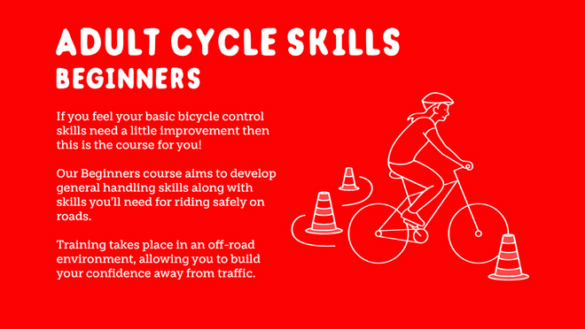 Adult Cycle Skills Courses are back in September 2022