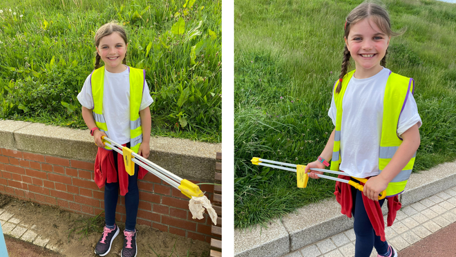 Litter picking youngsters rewarded with a pool party!