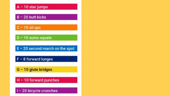 Plan your workout with a pick and mix!