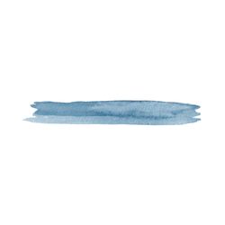 Blue paintbrush stroke on a white background.