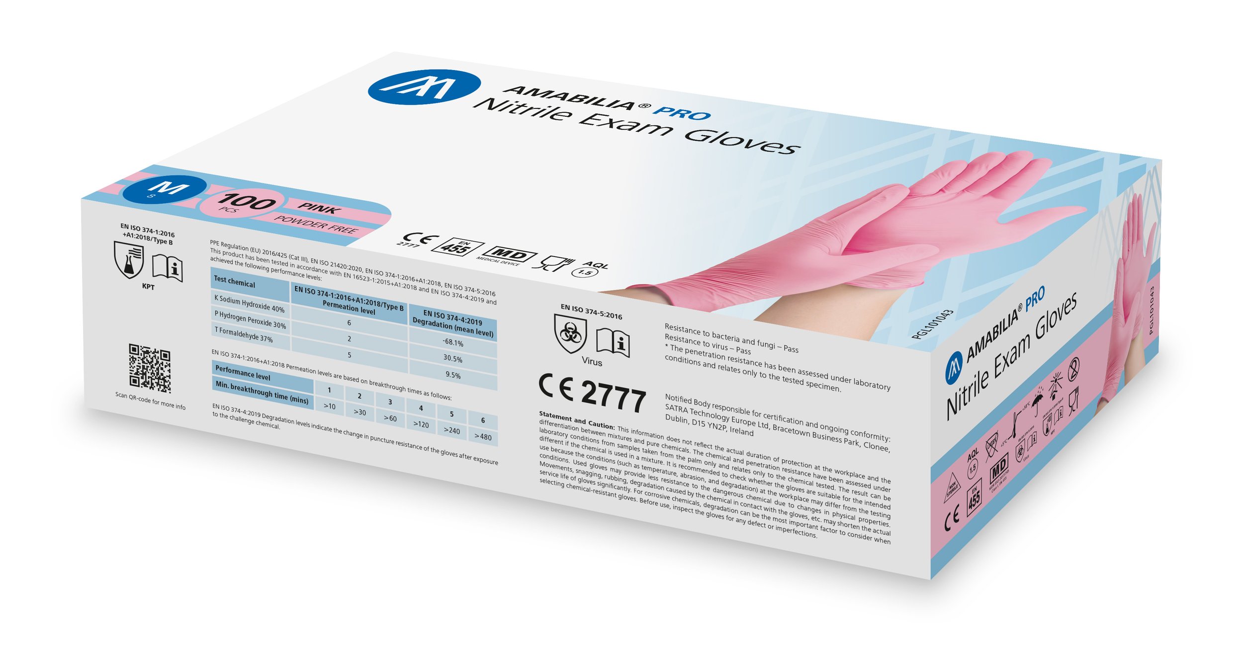 Nitrile Exam Gloves Pink - Amabilia Pro — Amabilia Medical