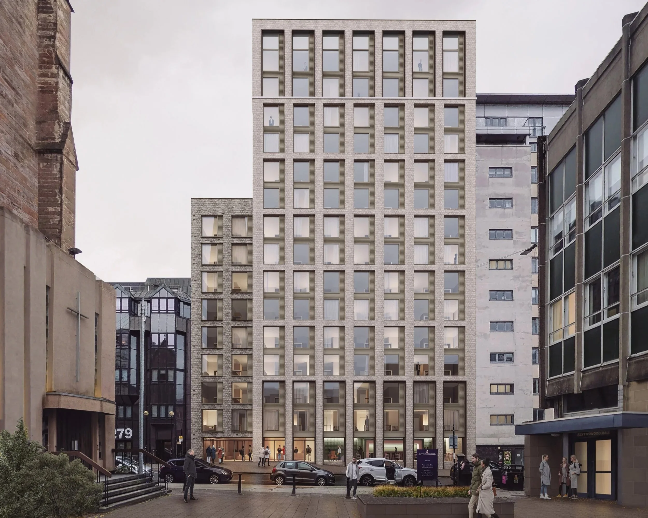 Planning Application Submitted for 208 Student Bedspaces on Bath Street, Glasgow 