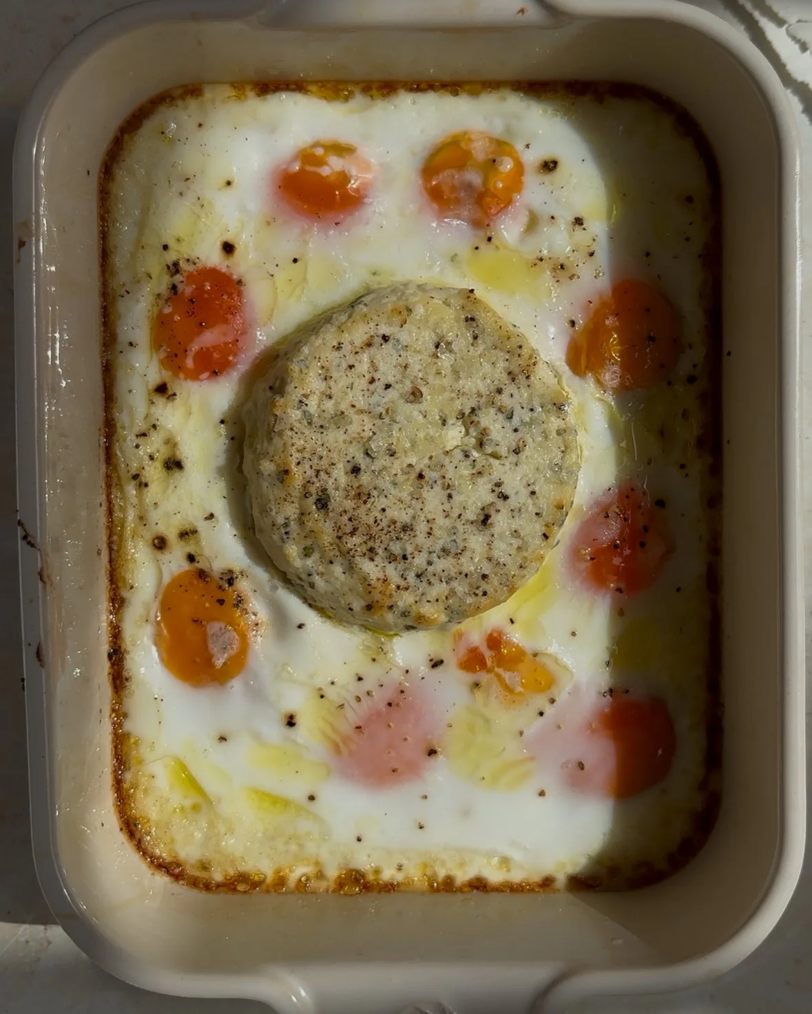 Boursin baked eggs