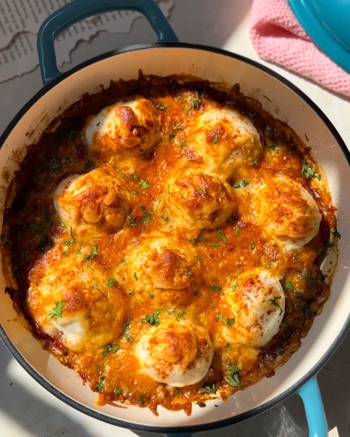 Spanish baked eggs 