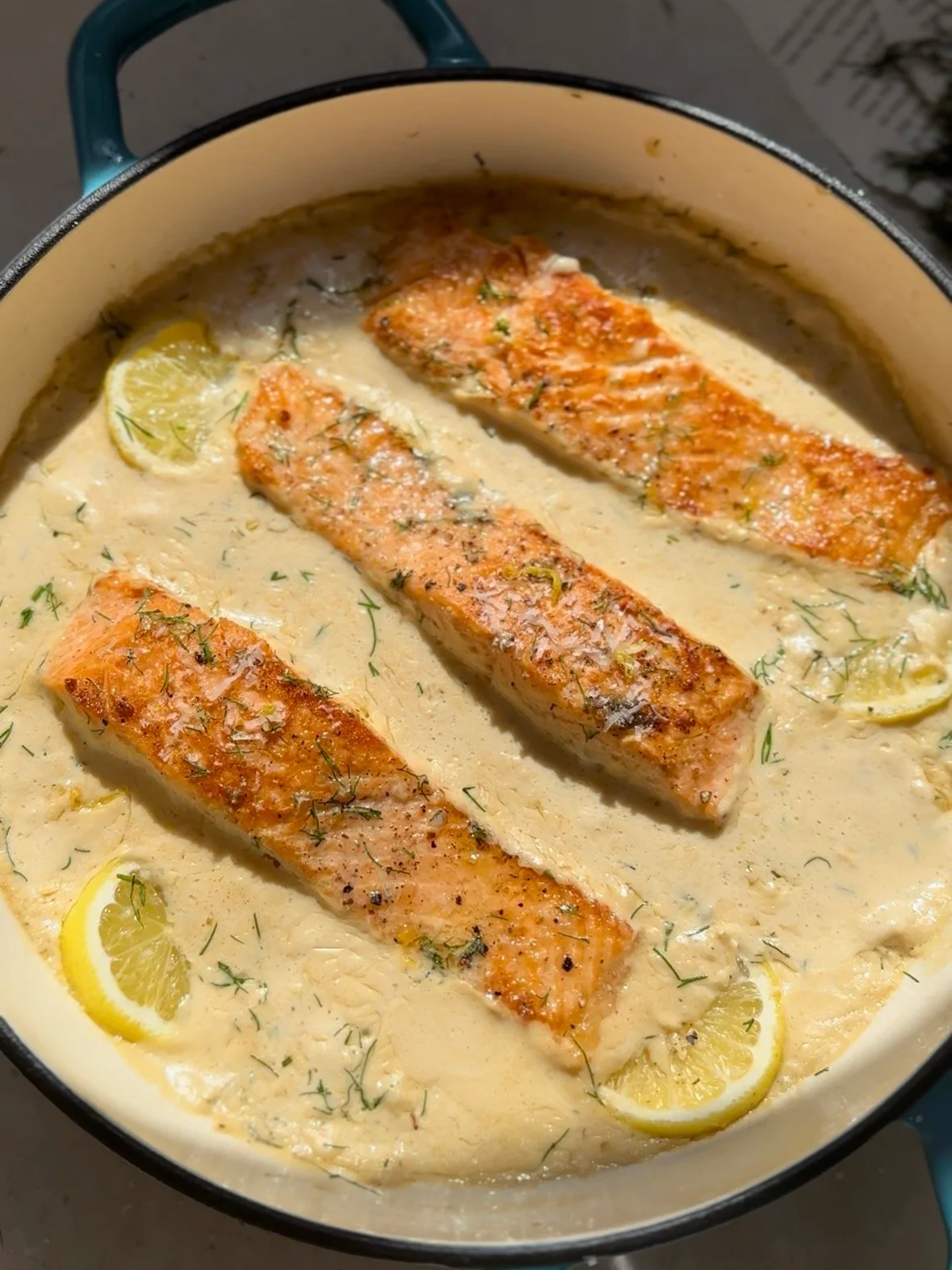 Creamy lemon garlic salmon