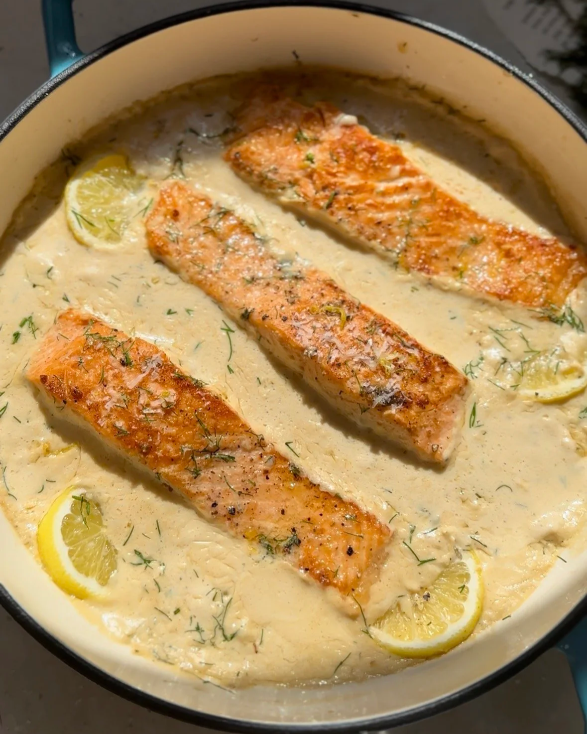 Creamy lemon garlic salmon