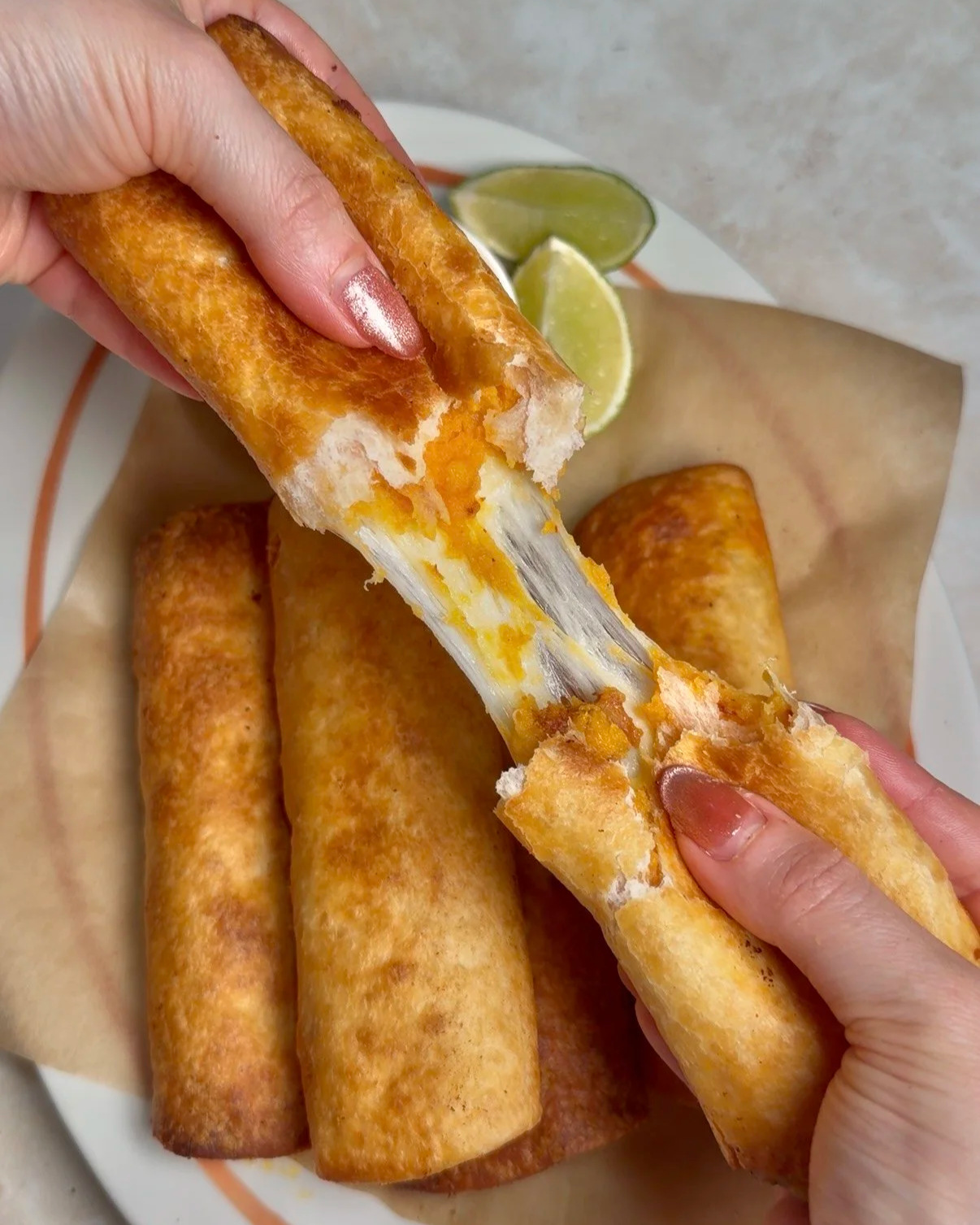 Crispy potato &amp; chorizo taquitos