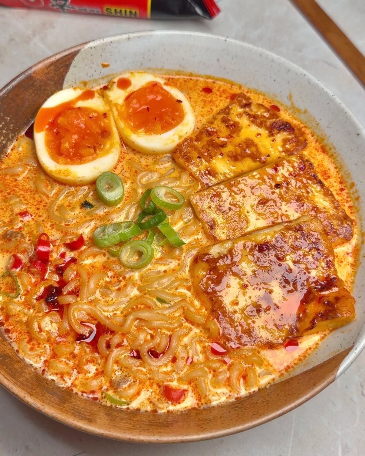 Hot halloumi Ramen 