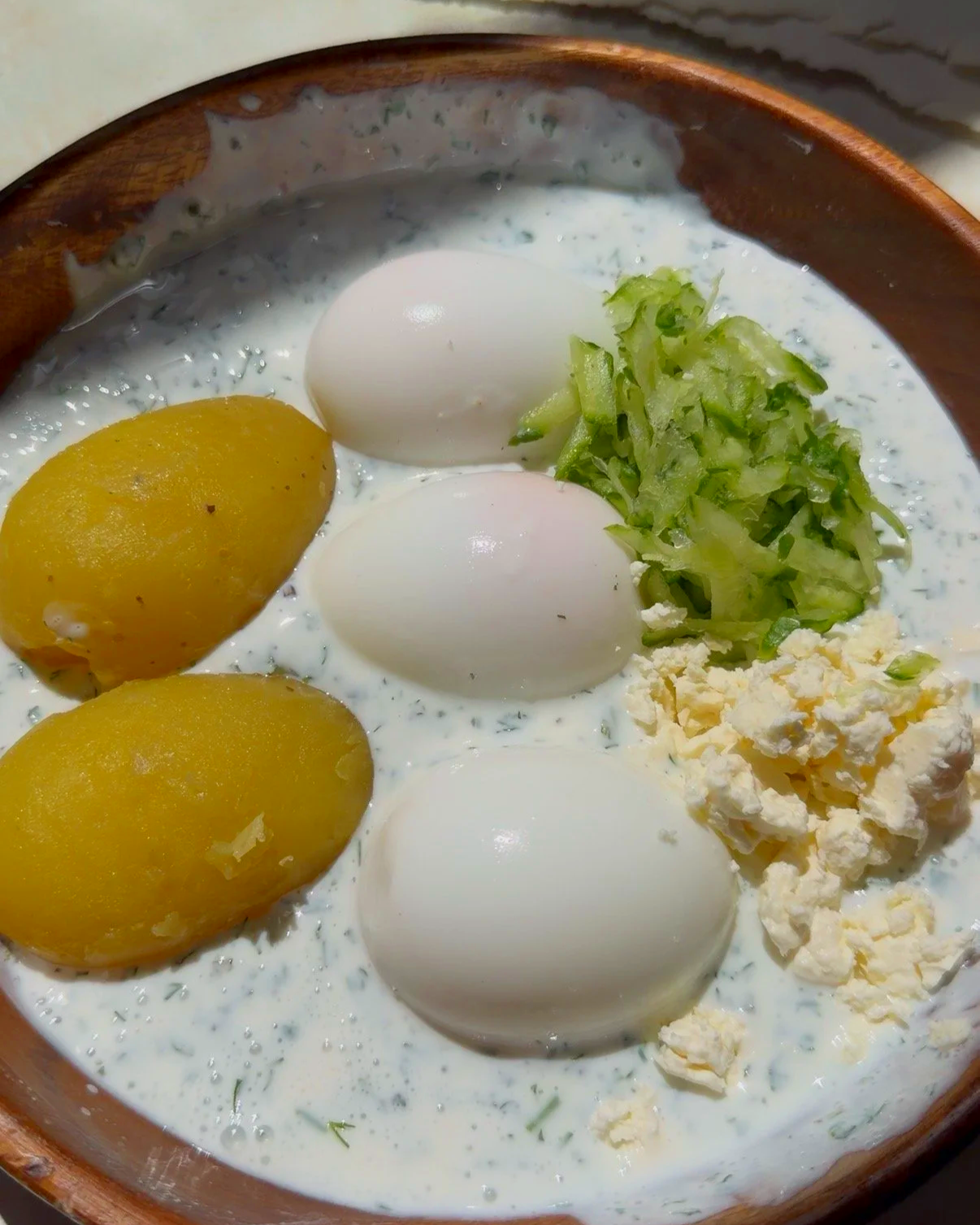 Greek egg potato salad