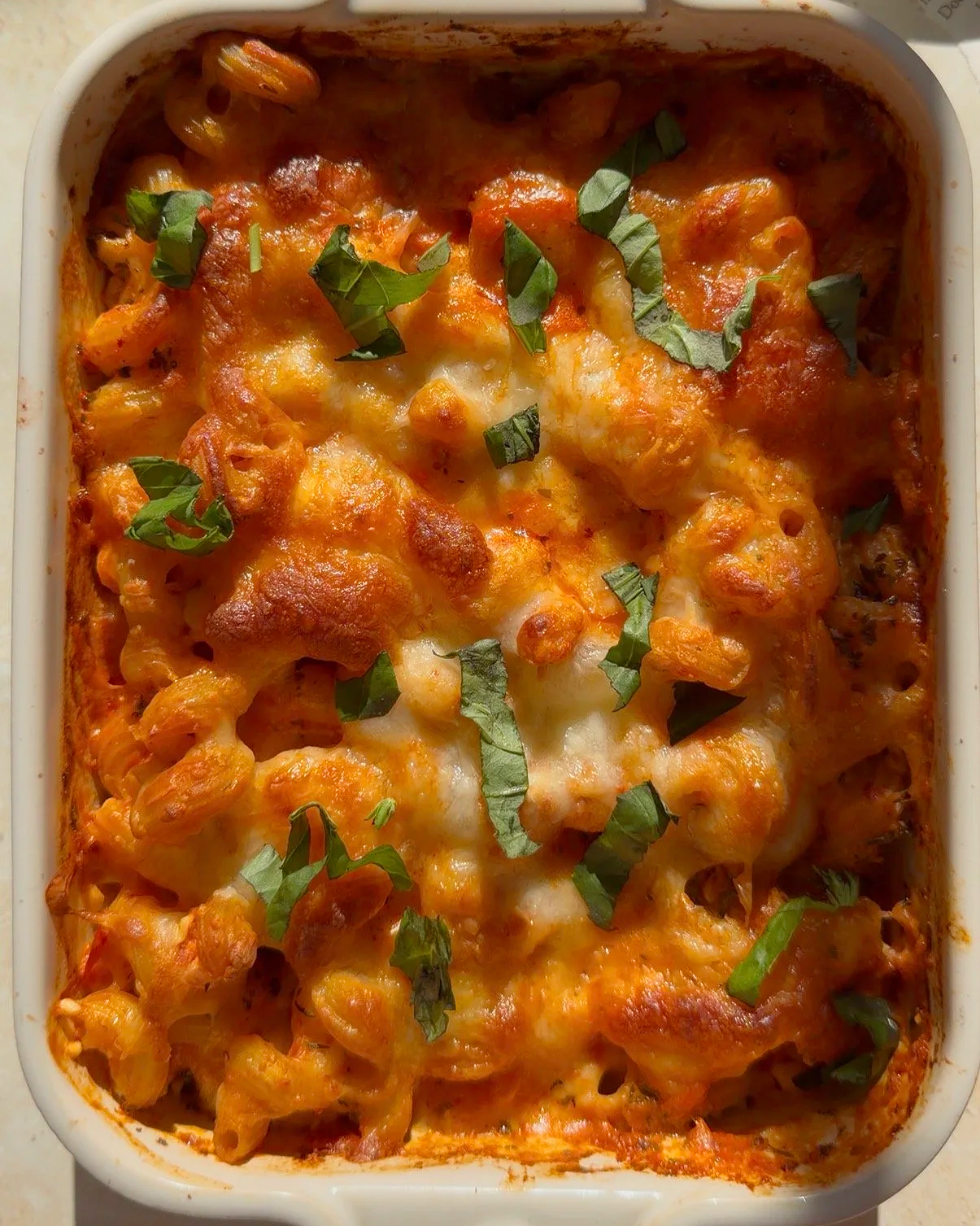 Cottage cheese pasta bake