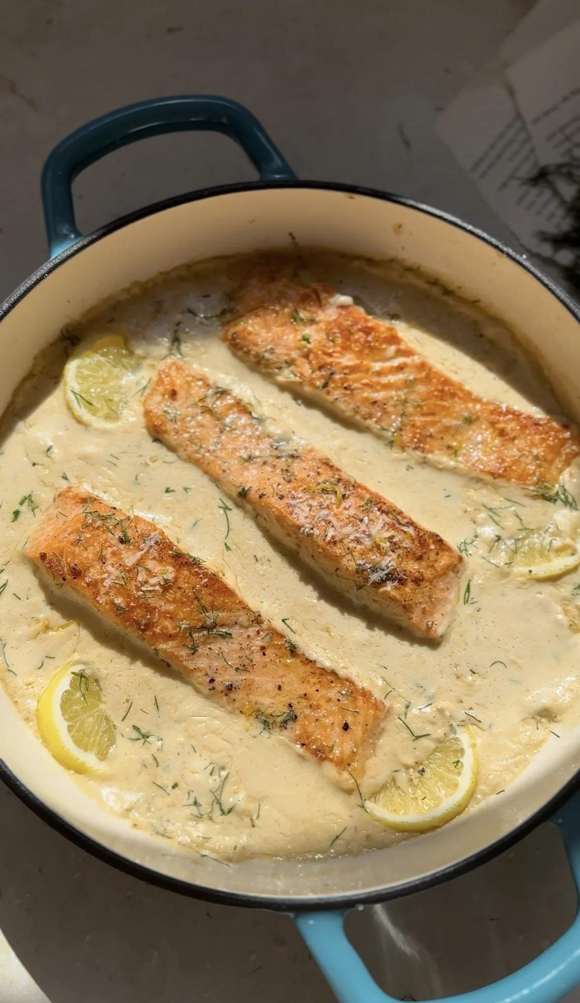Creamy lemon garlic salmon