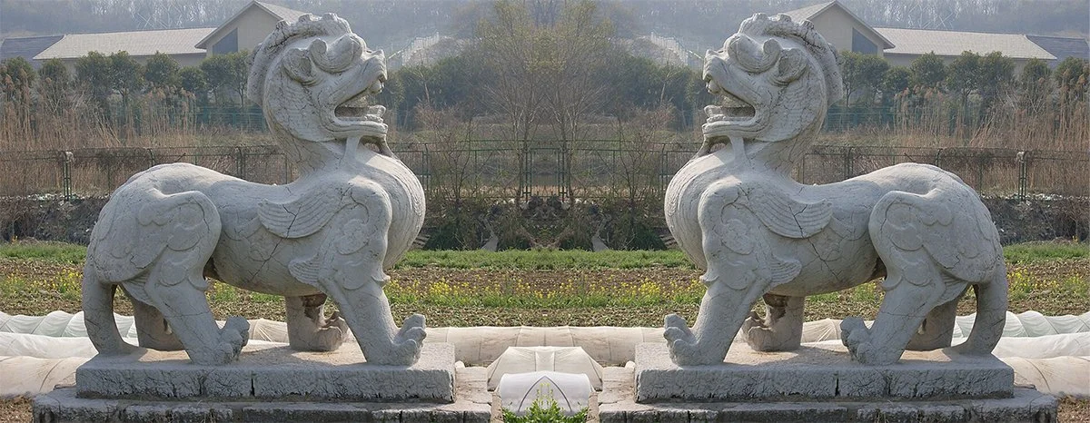 Pixiu Chinese winged lions, mythical protectors