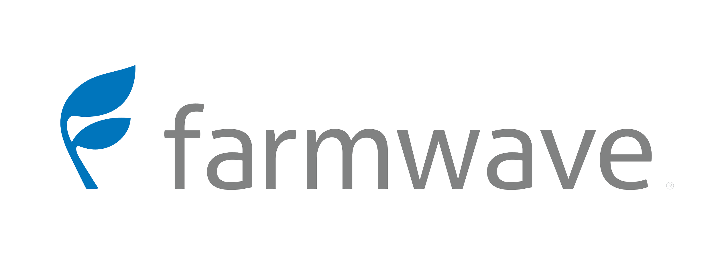 farmwave logo with blue sprout