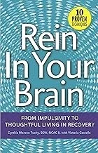 Book cover titled 'Rein in Your Brain' with a blue background and green badge reading '10 Proven Techniques'.