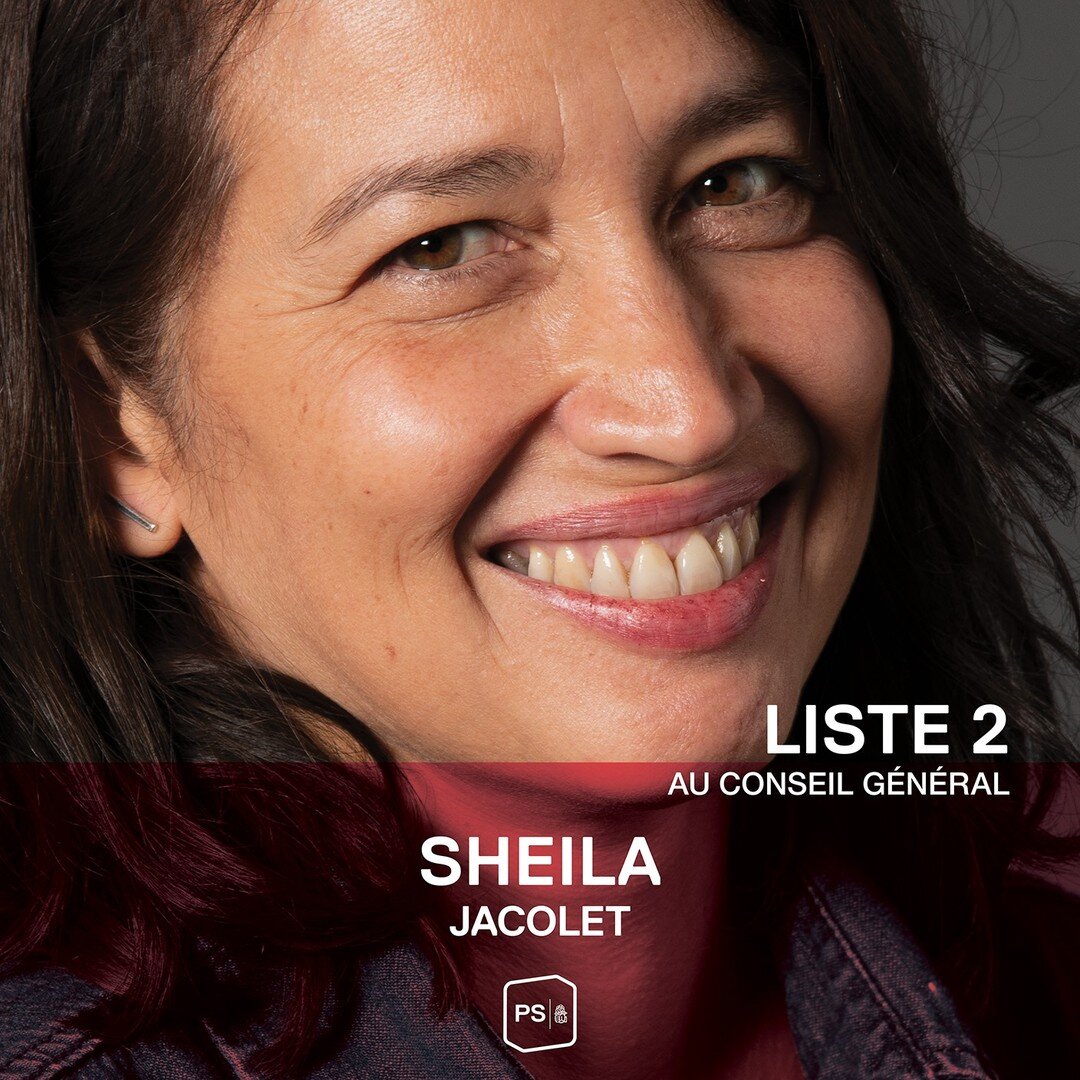 Faites connaissance avec Sheila Jacolet notre candidate au Conseil g&eacute;n&eacute;ral.

1974, Historienne de l&rsquo;art.

&laquo; Je m&rsquo;engage pour am&eacute;liorer le bien-&ecirc;tre des habitants de ma commune en harmonie avec les d&eacute