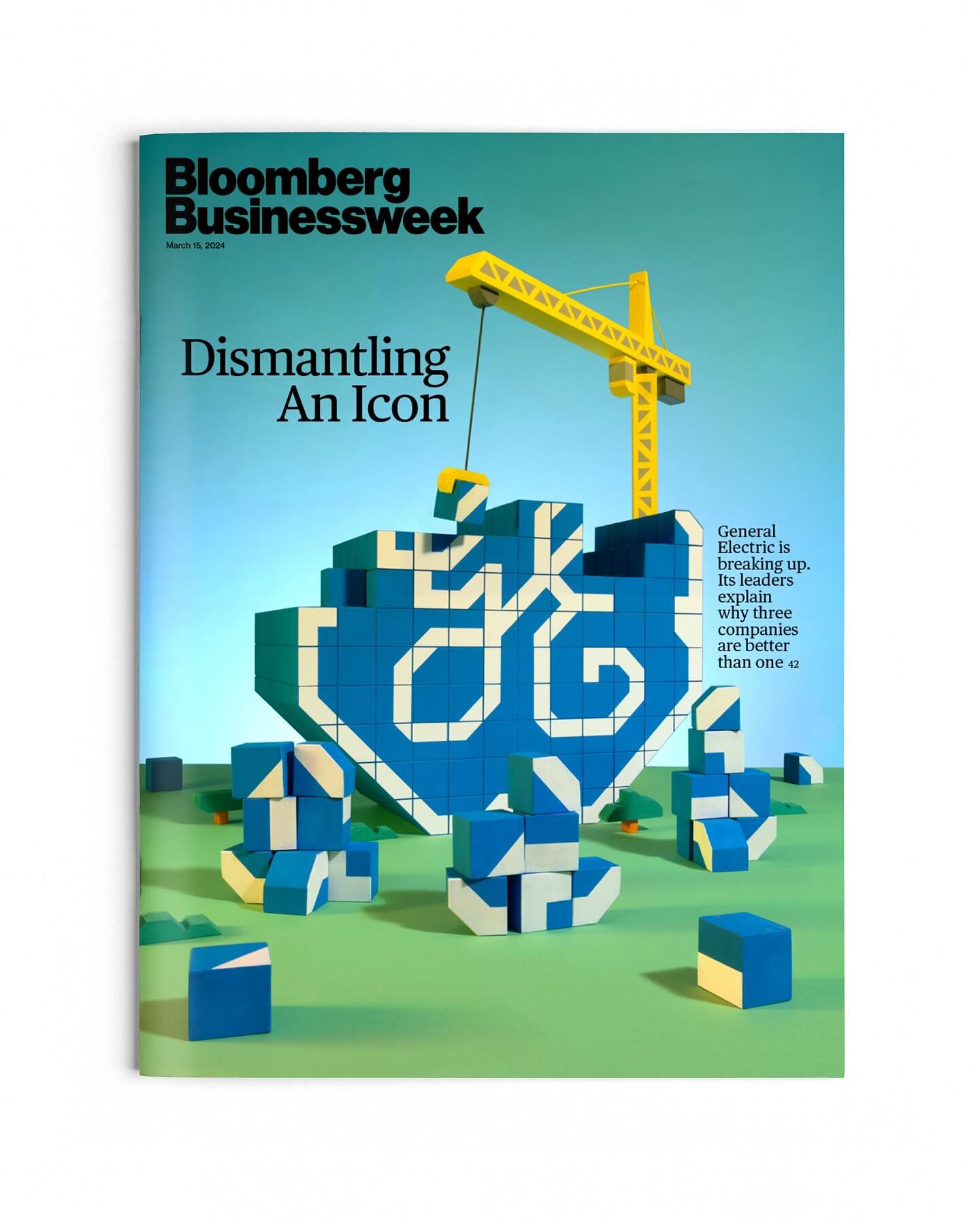 Fables of the deconstruction: New cover for Businessweek about the breaking up of GE. AD: Jordi Ng / story by Brooke Sutherland and Ryan Beene.