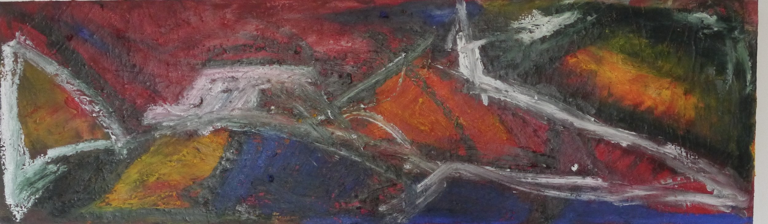 MOORS
OILS, OIL STICK, OIL PASTELS ON CANVAS
100CM X 30CM