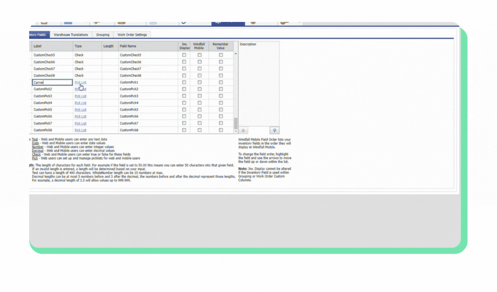 Customizing inventory fields in HQ Warehouse: A step-by-step guide for ...