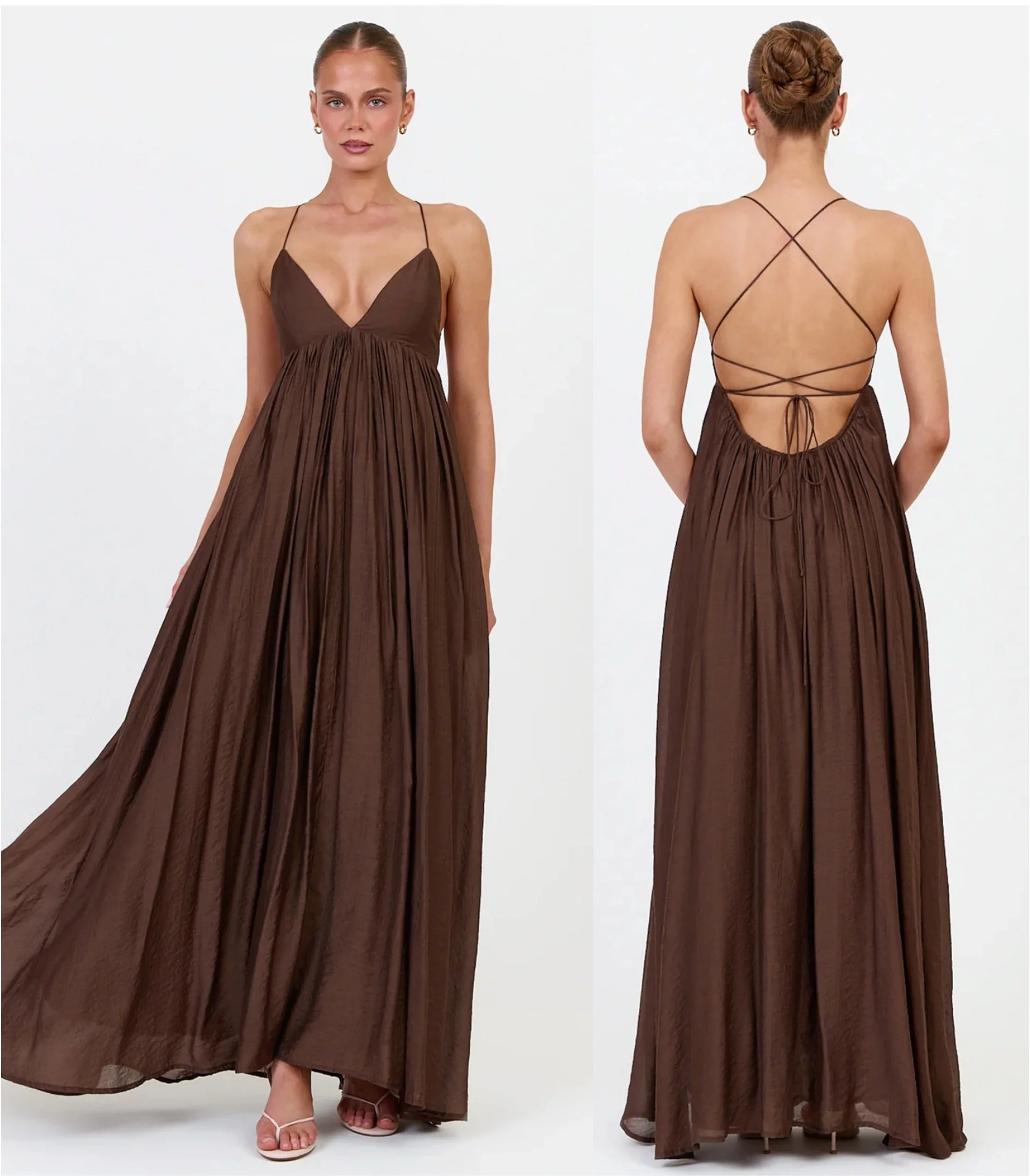 07 - Brown Maxi Dress (Fits size 6-12)