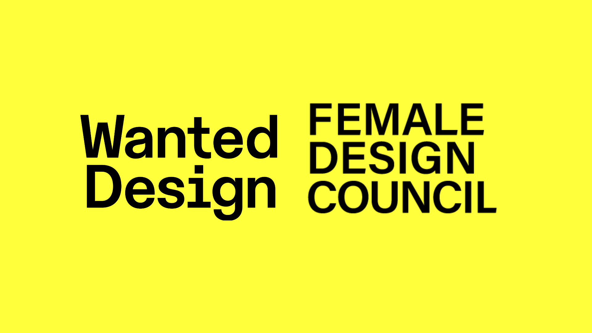 WantedDesign x Female Design Council