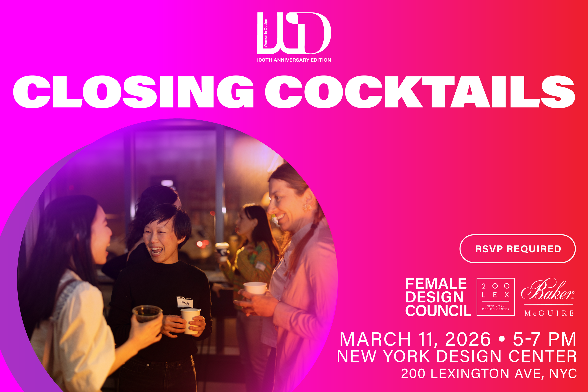 Women in Design Day at the NYDC: Closing Cocktails Hosted by the FDC and Baker-McGuire