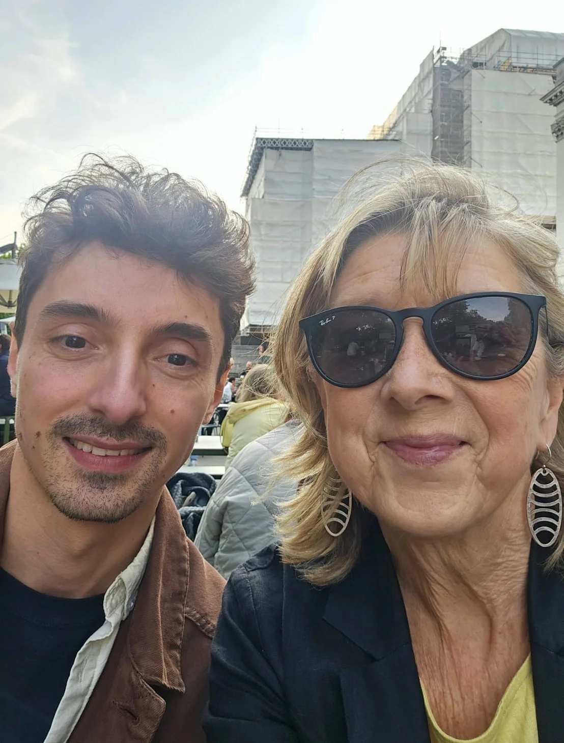 Enjoying a couple of sundowners at Somerset House.