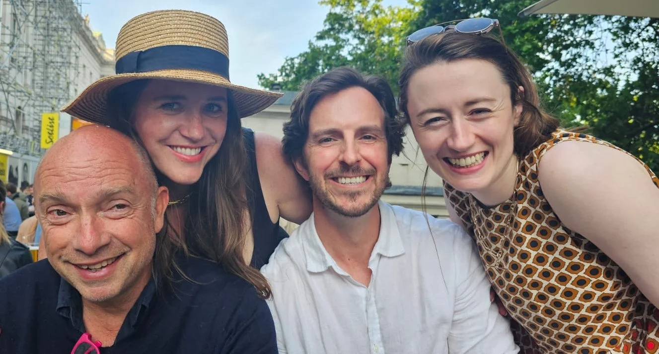 Enjoying a couple of sundowners at Somerset House.