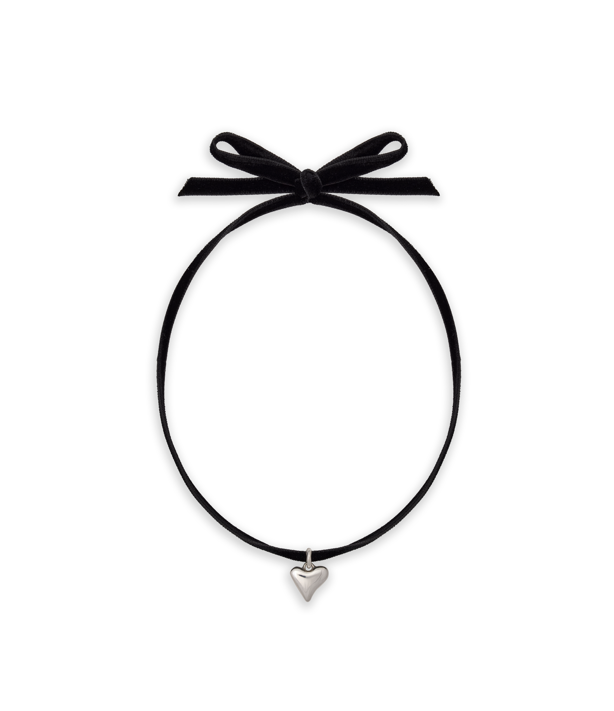 MINI HEART ON VELVET RIBBON
