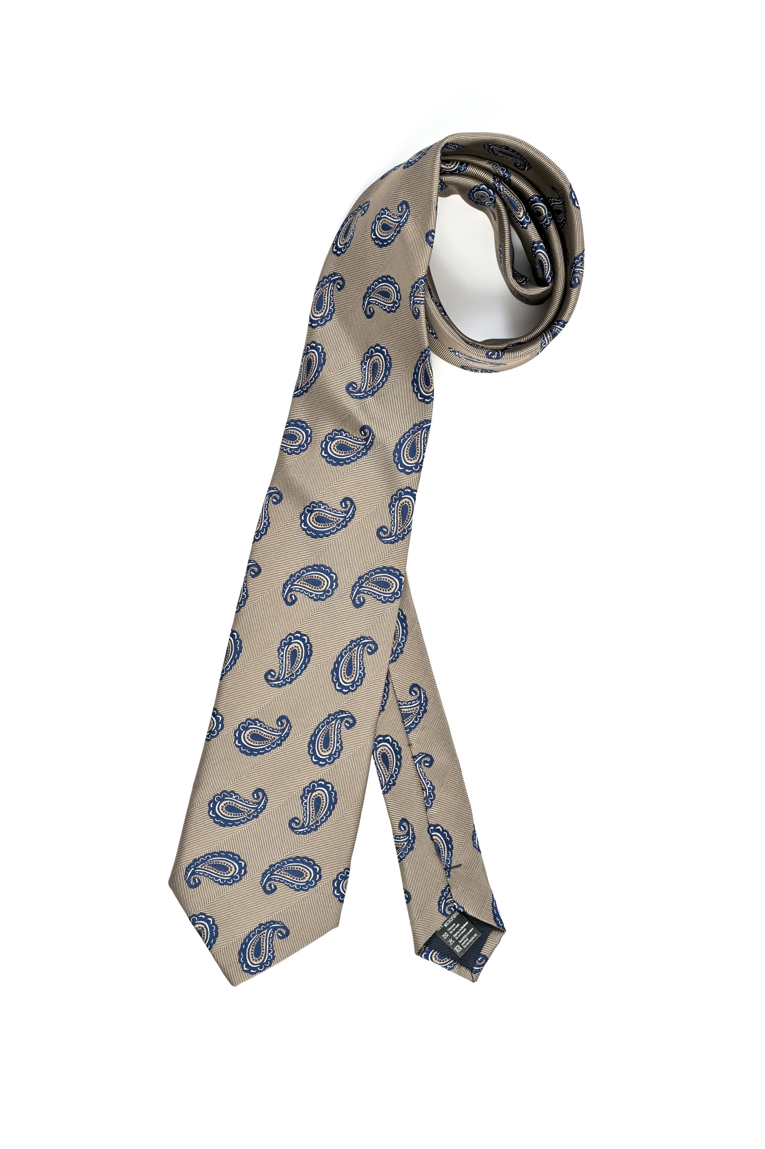 Golden Paisley Silk Tie