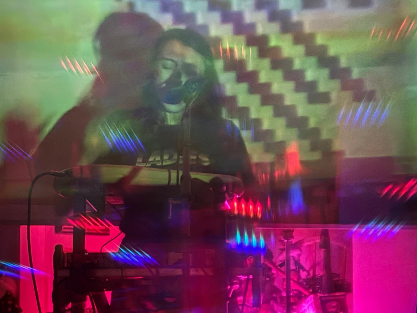 Some wonderful shots by @gaberaines from our show in St. Louis on Feb  17 at @chilldawgcove, possibly the greatest place in the world. @barry_paul_clark was kinda hidden in the shadows but his projections take center stage in these photos! Huge thank