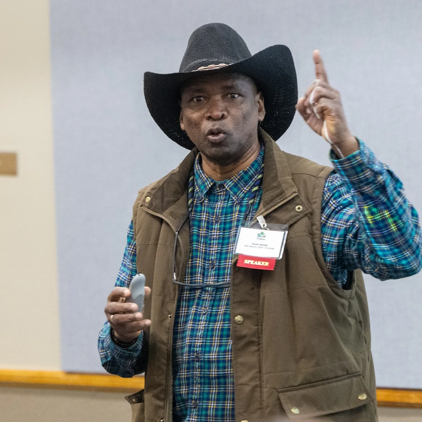 Soum Sanogo in his session "Biorational Approaches for Microbial Balance and Soilborne Disease Management"