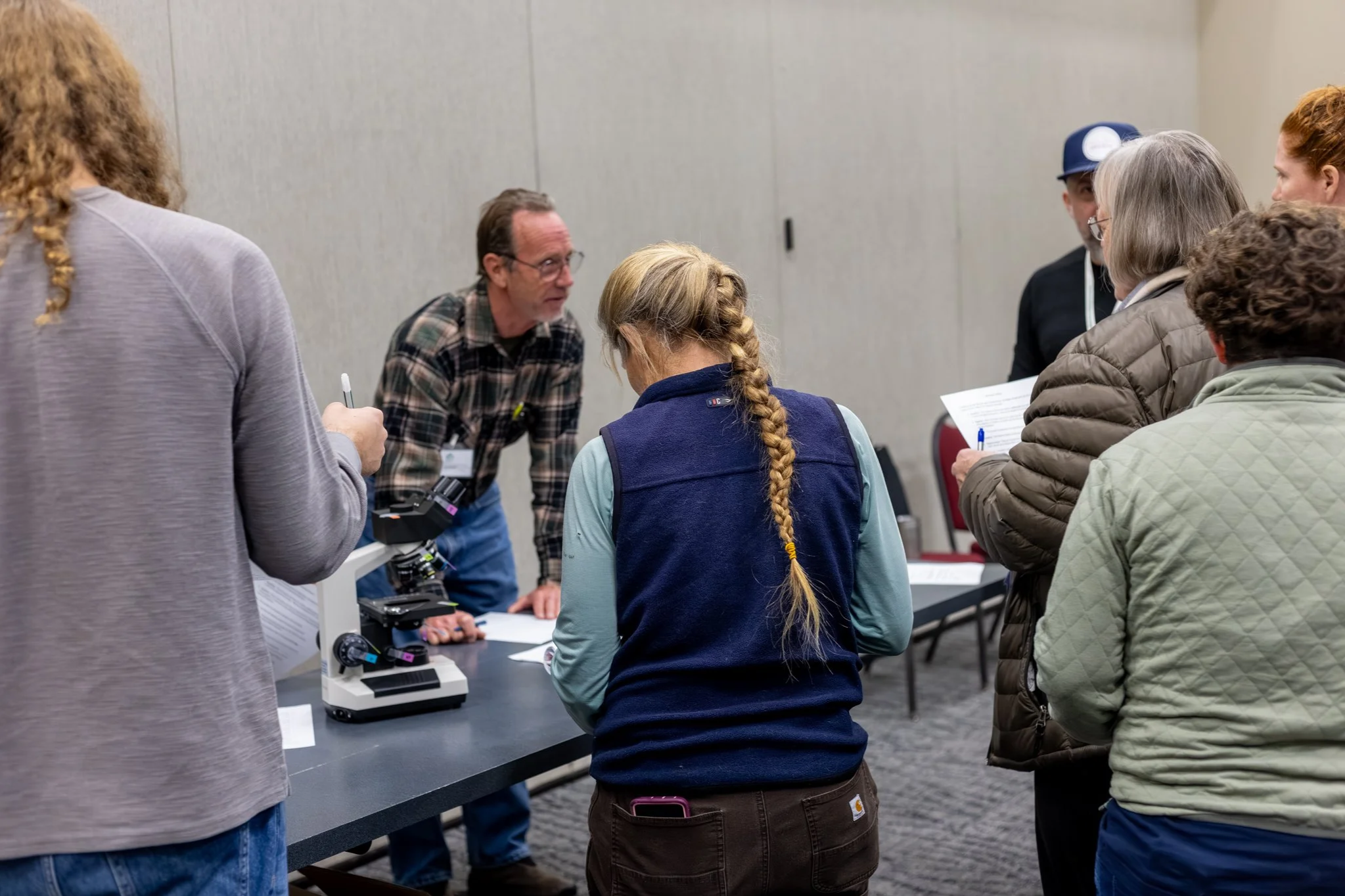 Guests at Soil Microscopy hands-on workshop