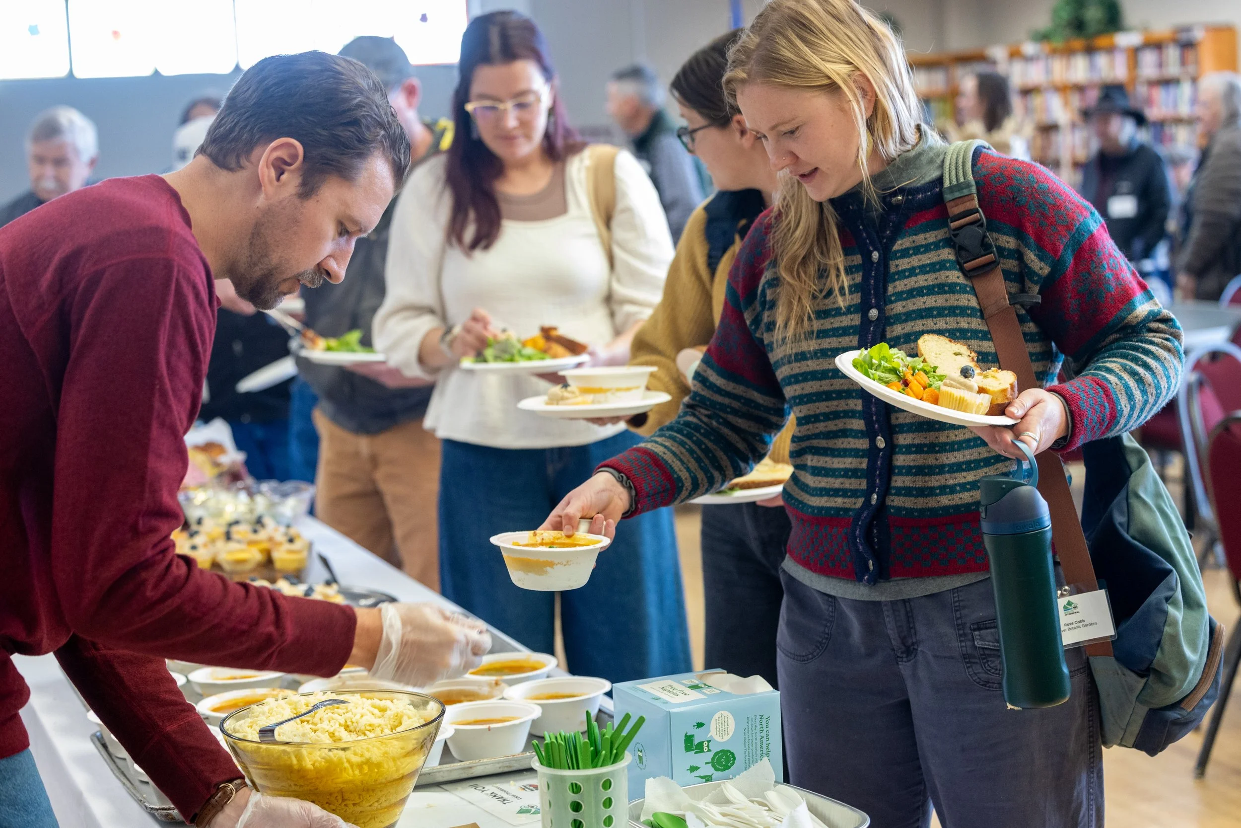 Guests enjoying locally sourced lunch