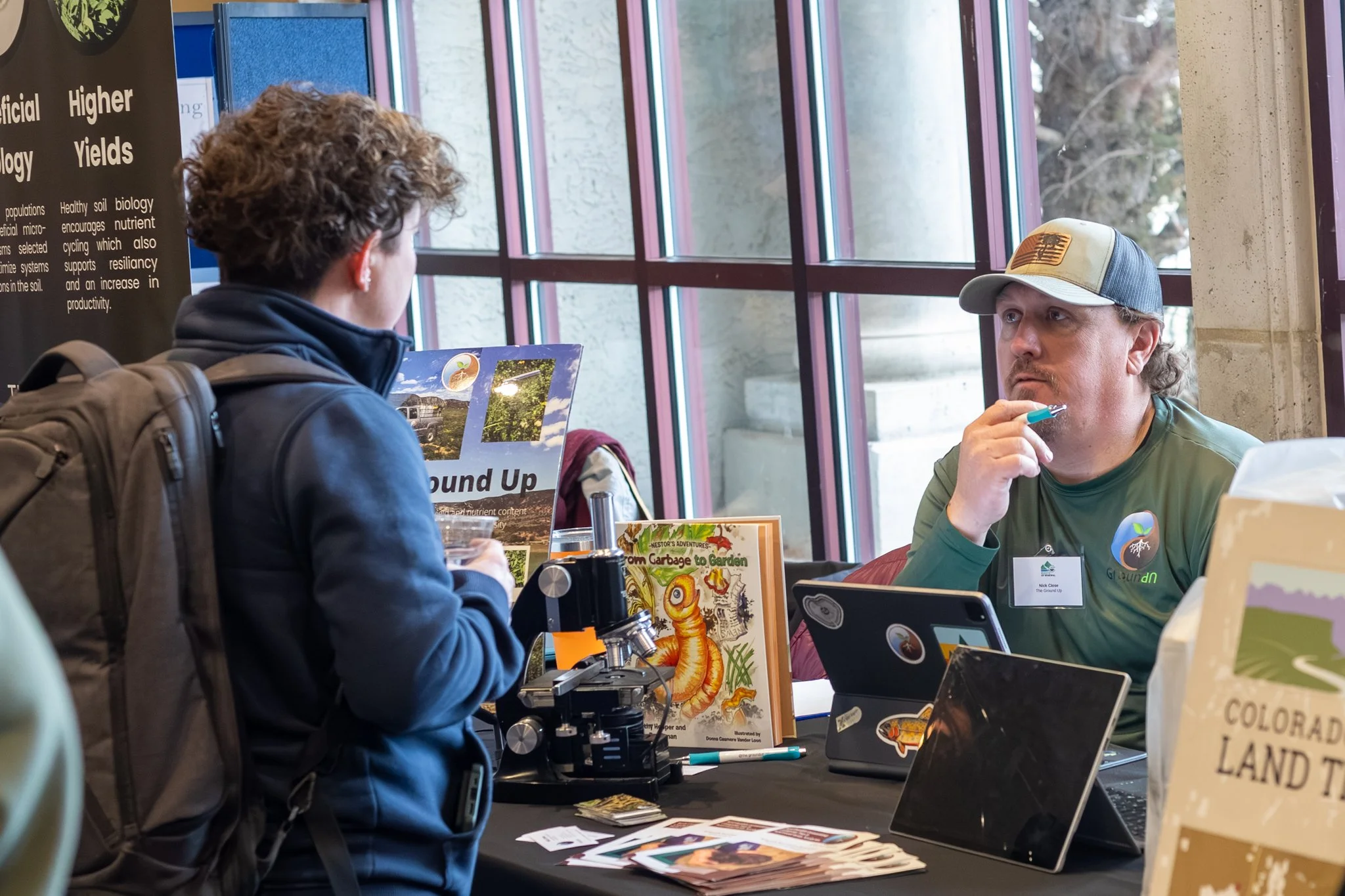 Guests visit the Ground Up table