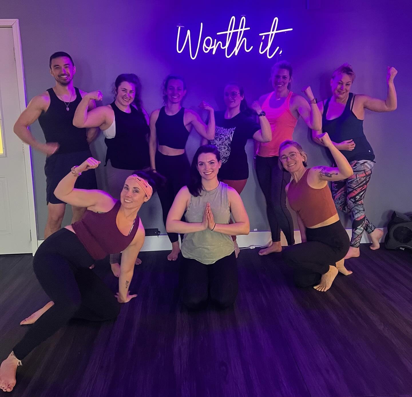 Look at these strong AF Worthy Warriors! 💪

Tonight was our first Worthy Warrior Power Yoga Class. This crew slayed it while also not taking themselves too seriously. Huge thanks to Victoria for leading this inaugural effort - you both challenged us