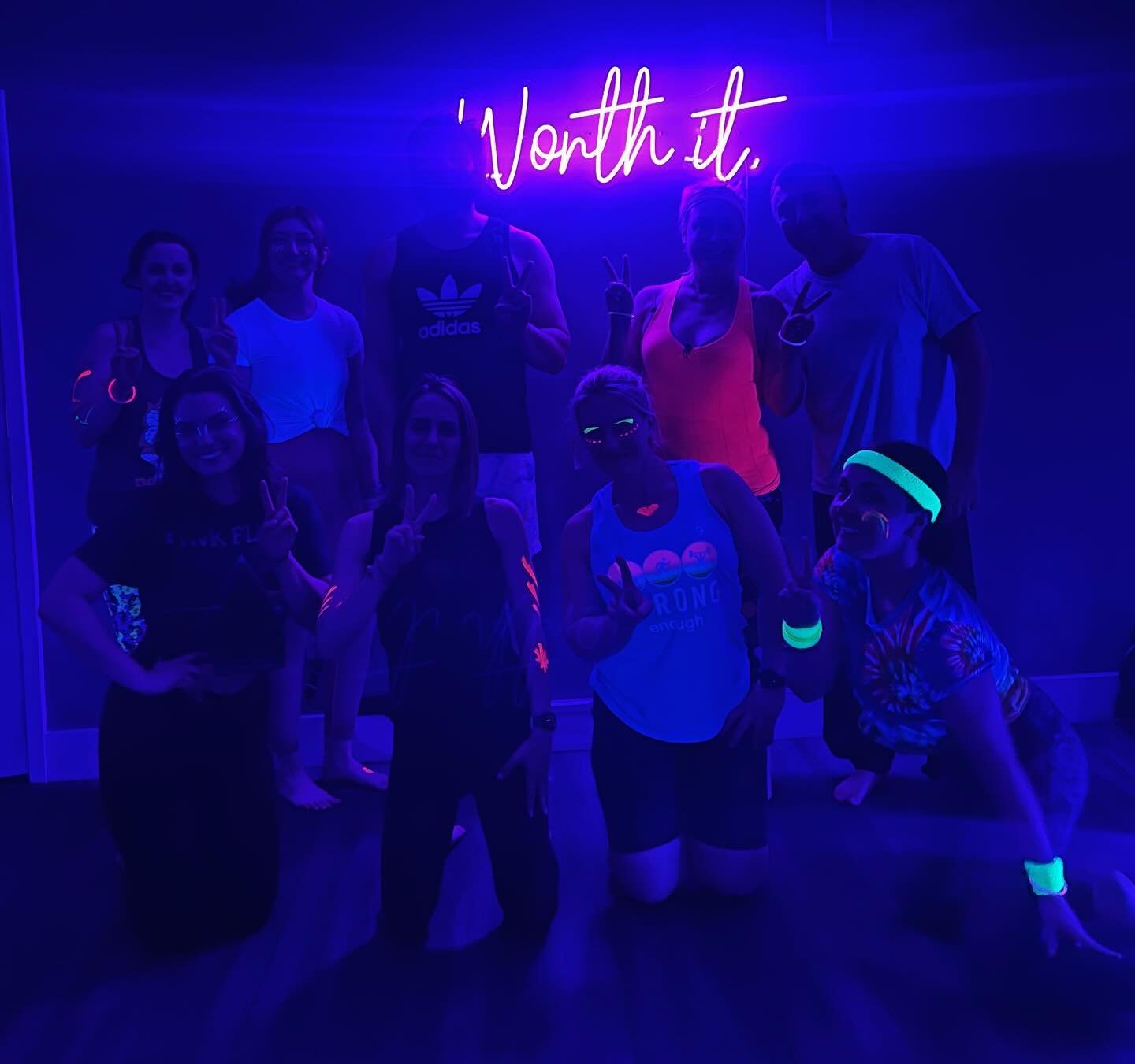 What a trip!
Thanks to all who joined our 4/20 Pink Floyd Glow Night! Stay tuned for our next Glow&hellip;

And big congrats to Pam - who celebrated 100 classes with us this week AND also chose to celebrate her 20th wedding anniversary with us too (a