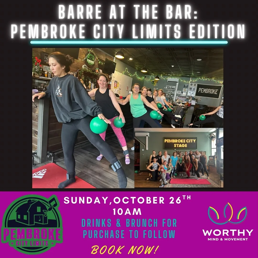 ✨ Get a little BURN before BRUNCH at our next BARRE AT THE BAR event this weekend at PEMBROKE CITY LIMITS! Join us Sunday, October 26th at 10AM for a high-energy barre class- where fitness meets fun (and maybe a mimosa or two 😉).
🍳 Drinks & br