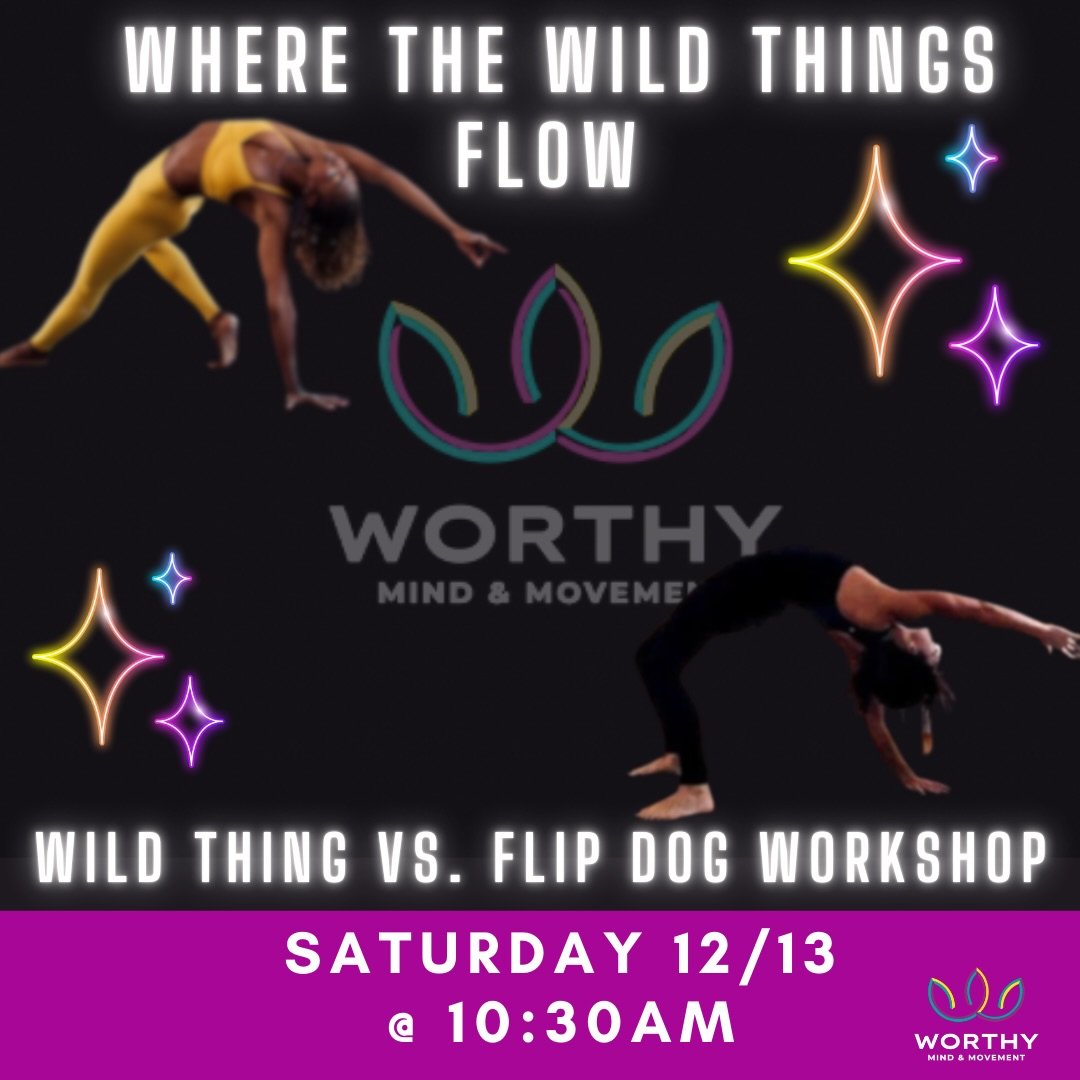 💫Join us where the wild things flow this Saturday, December 13th @ 10:30am!🧘🏻&zwj;♀️ Wild Thing vs. Flip Dog isn&rsquo;t just a workshop-it&rsquo;s a full-body celebration of strength, surrender, and sweet backbends. Get ready for creative transit