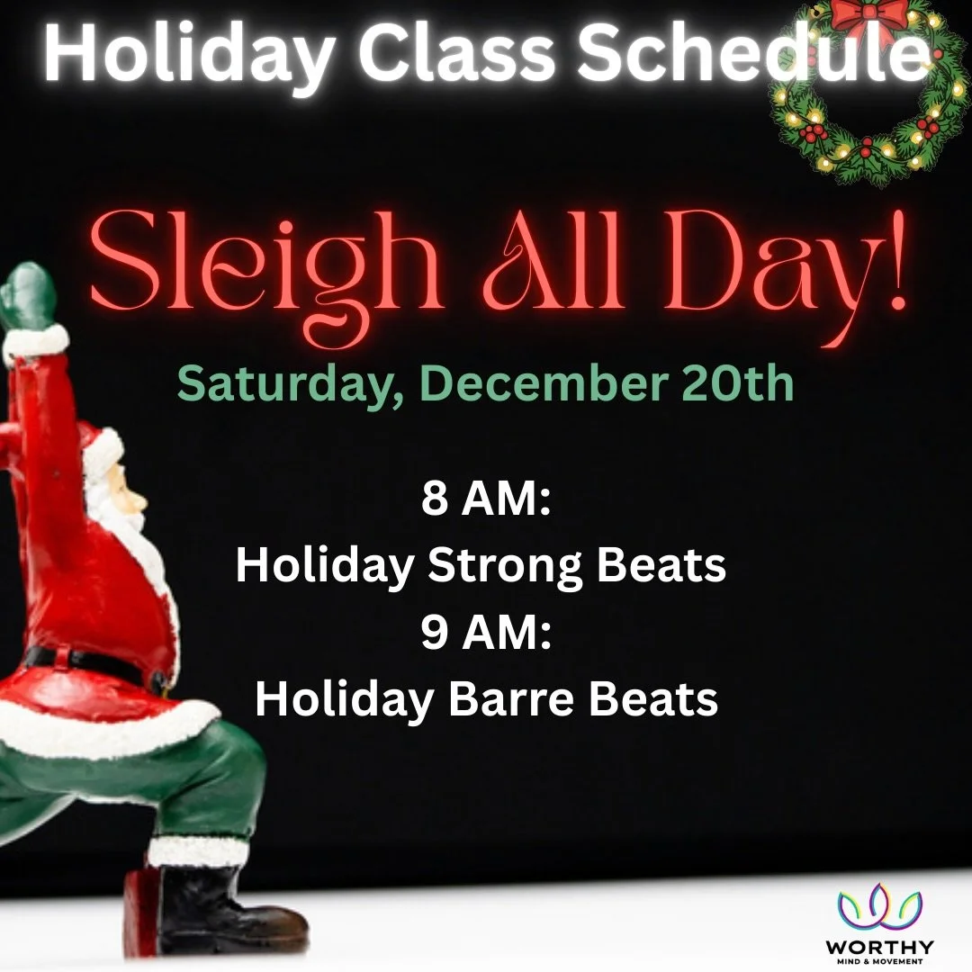 The holidays are officially hitting the studio December 20th🎄Join us for holiday themed classes designed to bring the joy, sparkle, and SWEAT to your season.

❄️ Saturday, December 20th &ndash; Sleigh All Day!
8:00AM &ndash; Holiday Strong Beats
9:0
