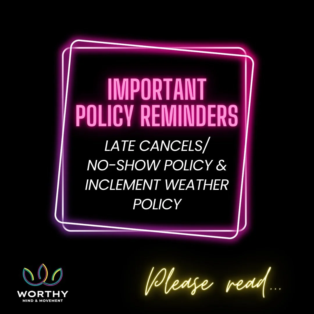 Just a gentle reminder as we head into fuller classes 💜
Late cancels and no-shows impact our small studio and fellow members. Thank you for communicating when plans change&hellip;it truly helps us take care of everyone! 💕

#worthymindandmovement #w