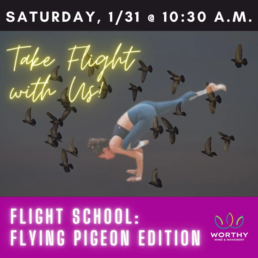 ✈️ You may not be hopping on a plane to a tropical destination, but you can still take flight! 

Join Sarah on 1/31 at 10:30 a.m. for this hour-long yoga flow leading up to the balance posture of flying pigeon. You can expect:

🔥 To warm up the core