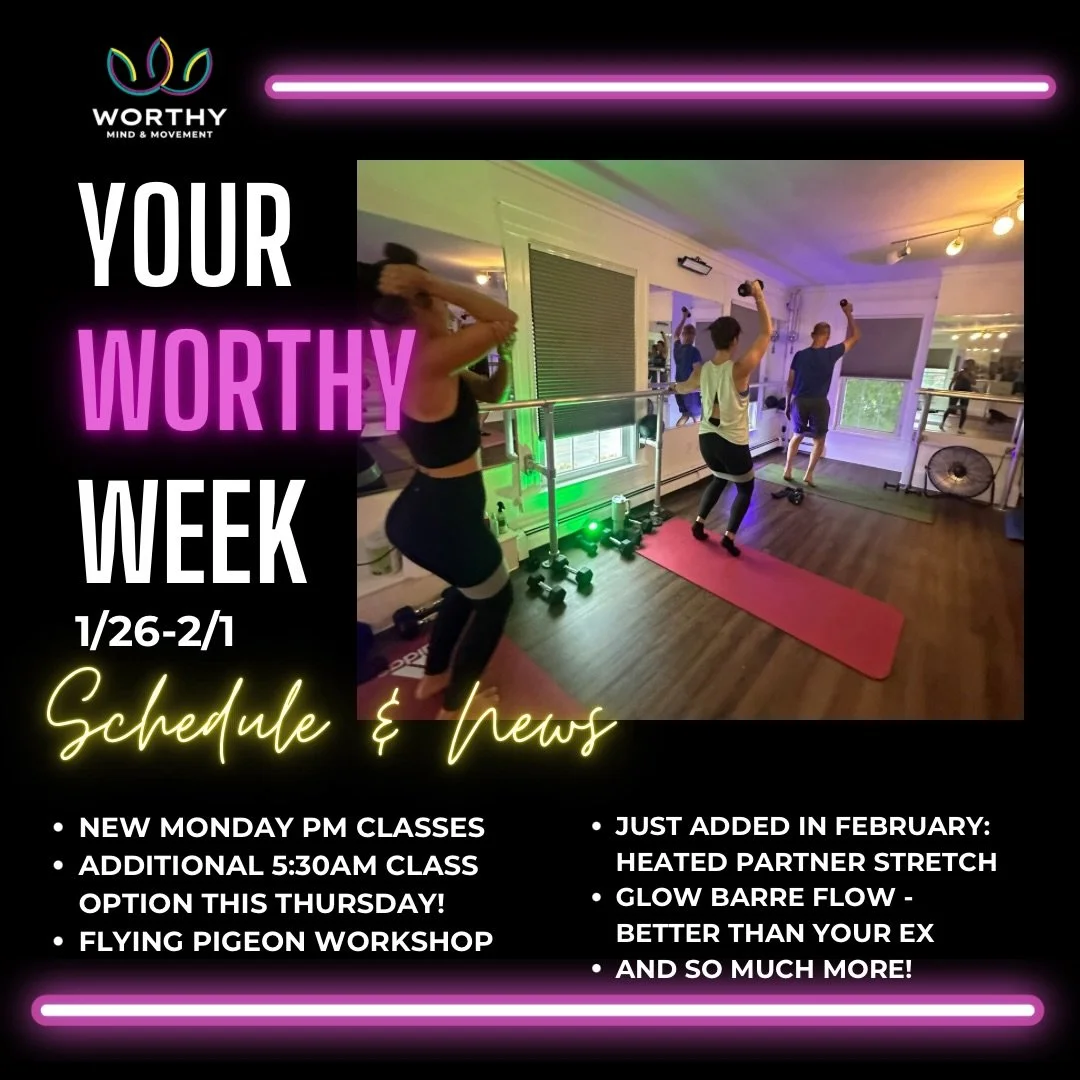 Pardon the snow day interruption&hellip;but YOUR WORTHY WEEK is here! Even with snow shaking things up, we&rsquo;re keeping you moving ✨

Here are this week&rsquo;s highlights:
&bull;We have added a 5:30am CRAVE Barre this Thursday morning&hellip;ear