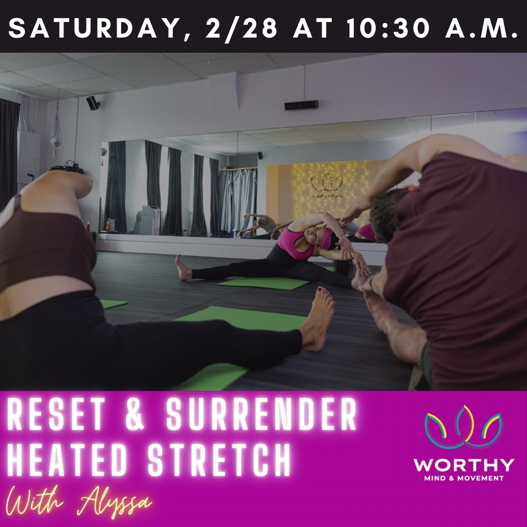 ✨ Reset &amp; Surrender: Heated Stretch Pop-Up
February 28 | 10:30&ndash;11:30am

Quick check-in&hellip;
Are your shoulders trying to become earrings again?
Did your jaw forget it&rsquo;s allowed to unclench? 😏

Yeah. Same.

Come hang out on your ma