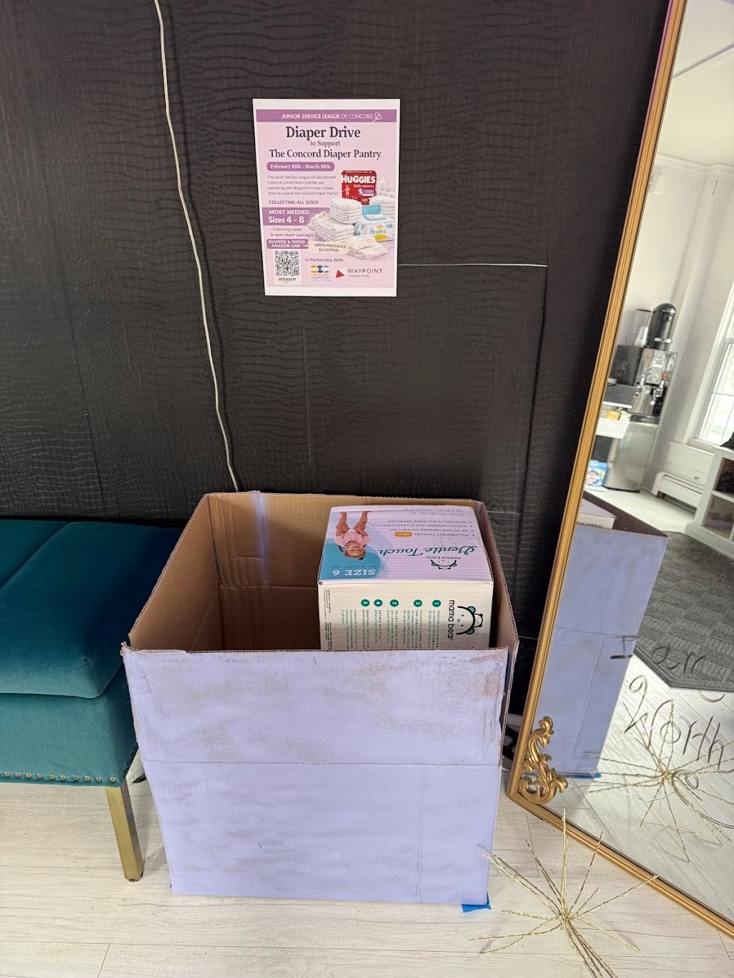 It's #WorthyCauseWednesday! 💜

We are still collecting diapers at the studio to support The Concord Diaper Pantry - a partnership between The Junior Service League of Concord, Concord Connections Coalition, and Waypoint. 

Wanna help this Worthy cau