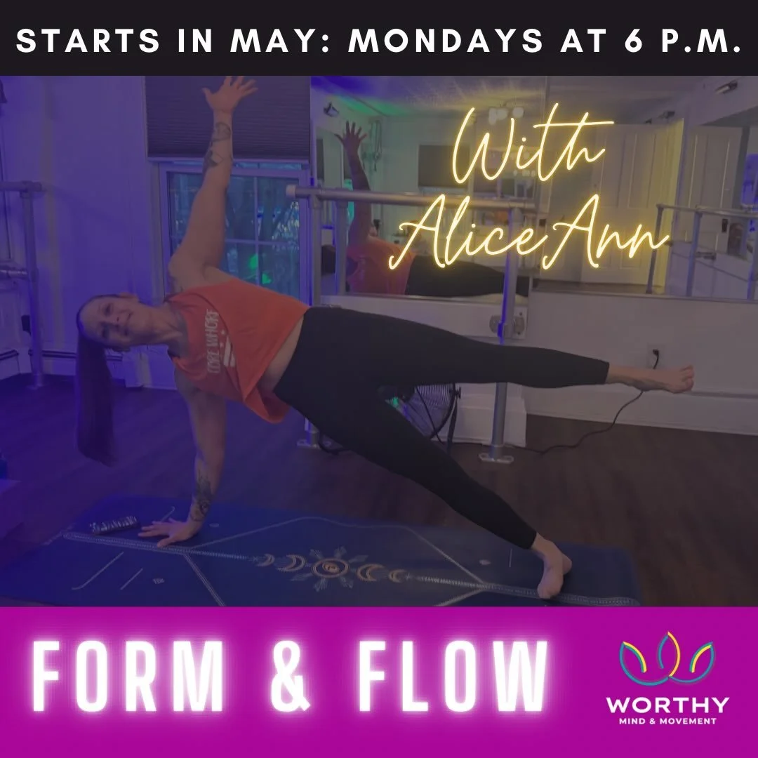 🎉 New class alert! 🎉

Introducing Form &amp; Flow with @aliceann_marie! 

About Form &amp; Flow:
🧘&zwj;♀️ Vinyasa-based class that merges structural alignment drills with fluid, breath-guided movement
💪Build on both physical strength &amp; mental